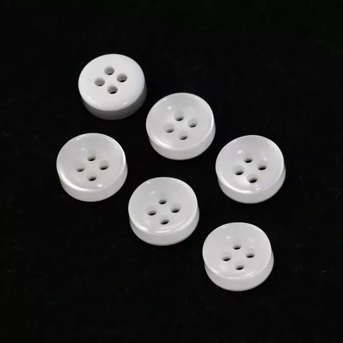 White Resin Buttons